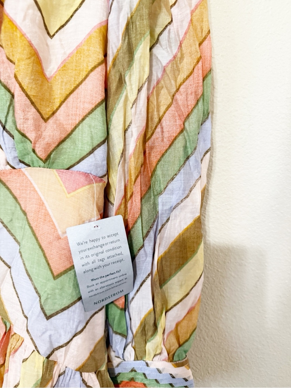 Ciebon Emerie Chevron Stripe Multicolor Zig Zag Long Sleeve Minidress NEW - Picture 9 of 11